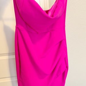 Hot pink strapless mini dress!!